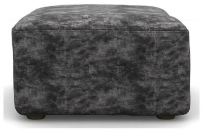 Heart of House Chloe Shimmer Fabric Footstool - Steel